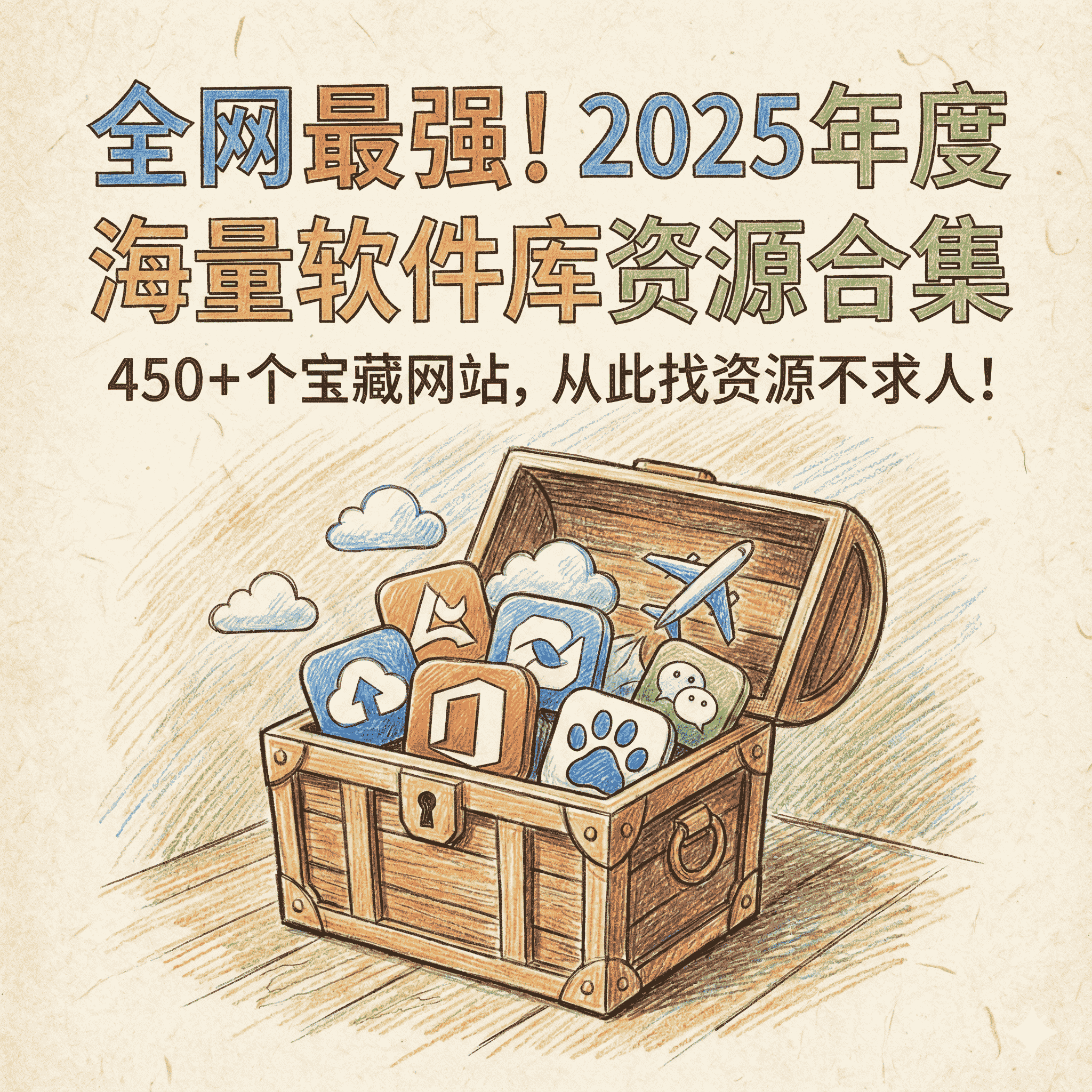 450+网盘破解软件库,上w破解资源-聪明才智亦如你